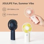 JISULIFE Fa20X Handheld Portable Hand Held Fan 4000mAh