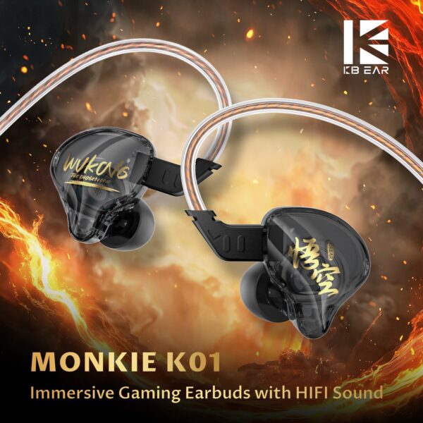 KBEAR MONKIE K01 10mm Dynamic Driver Earphone