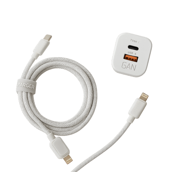 Essager Dual Port Adapter+Lightning Cable