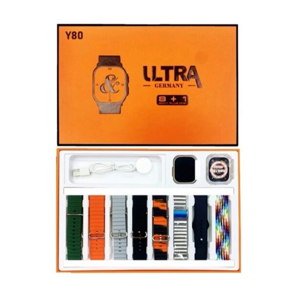 Y80 Ultra Smartwatch with 8 Straps