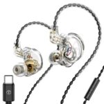 TRN CS4 10MM Type C Dual Magnetic Circuit Dynamic Drive In Ear Earphones