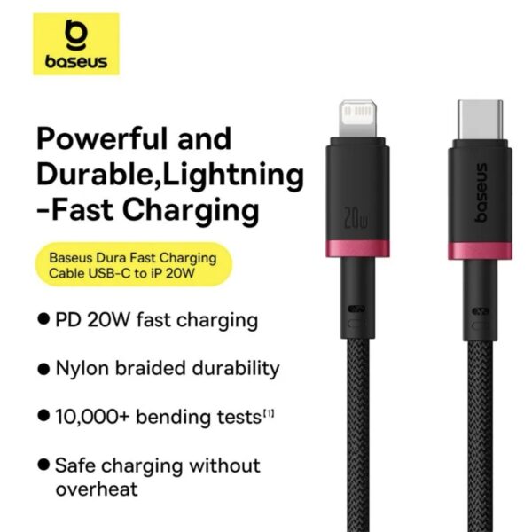 Baseus Dura Fast Charging Cable USB-C to iP 20W