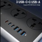LDNIO SC3604C Power Strip: The Ultimate 6-Port USB & 3-Outlet Charging Station - Image 3