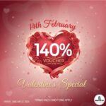 Valentine's Special 140% Voucher