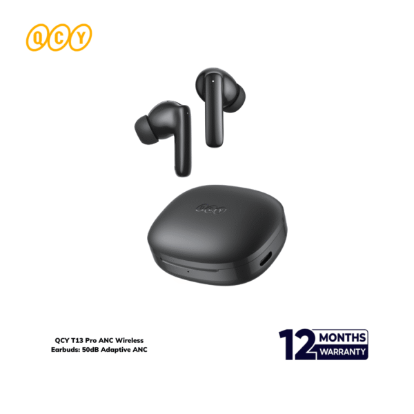 QCY T13 Pro ANC Wireless Earbuds: 50dB Adaptive ANC ( HT23 )