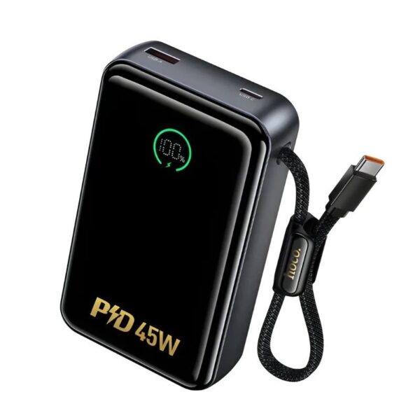 Hoco Q54 Shine PD 45W 20000mAh Power Bank with Built-in Type-C Cable